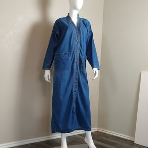 Vintage Orvis Jean Button Up Long Dress